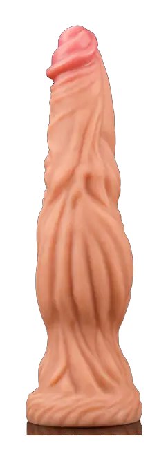 MeyraBest Lovetoy 9.5'' Dual layered Platinum Silicone Cock Dildo-Flesh