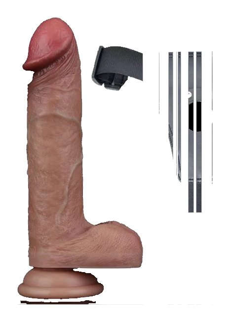 MeyraBest Lovetoy Belden Bağlamalı 19.5 cm Çift Katmanlı Silikon Strap On Dildo