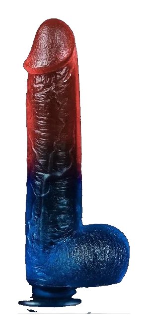 MeyraBest Esnek Ve Bükülebilir Renkli Jel Dokuya Sahip Damarlı 23 Cm Belden Bağlamalı Penis
